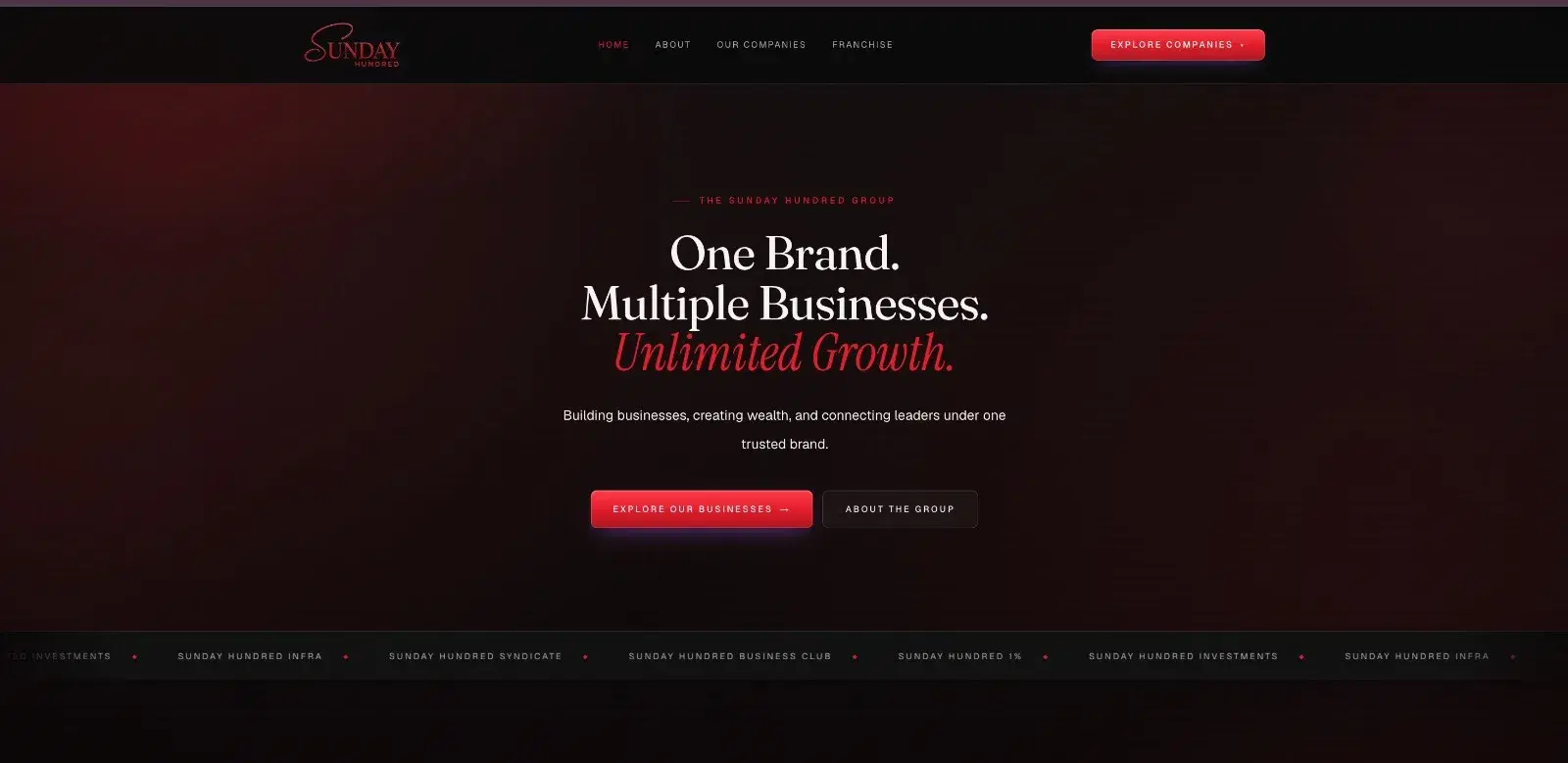 Sunday Hundred Group — Technology partner to a multi-brand business group
